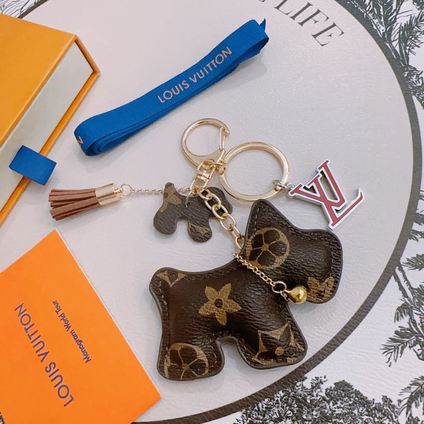 Louis Vuitton Monogram Dog Keychain